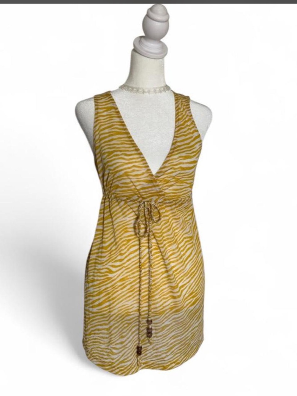New York & Company Sheer Zebra Print Cover-Up Dress